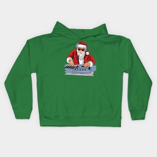 Colorful DJ Santa Kids Hoodie